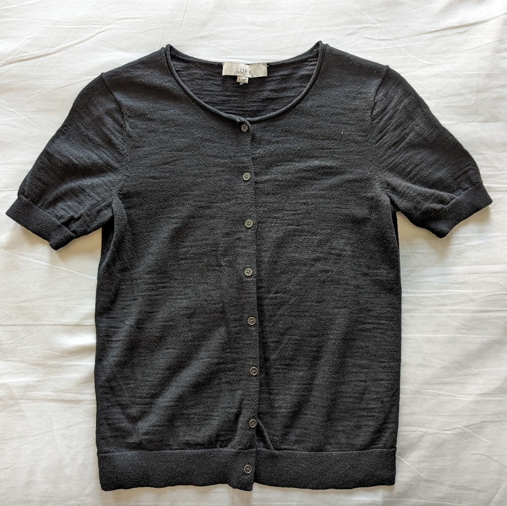 Loft lightweight short sleeve cardigan